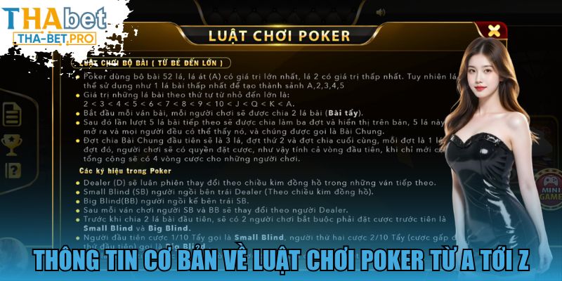 Thông tin cơ bản về luật chơi Poker từ A tới Z